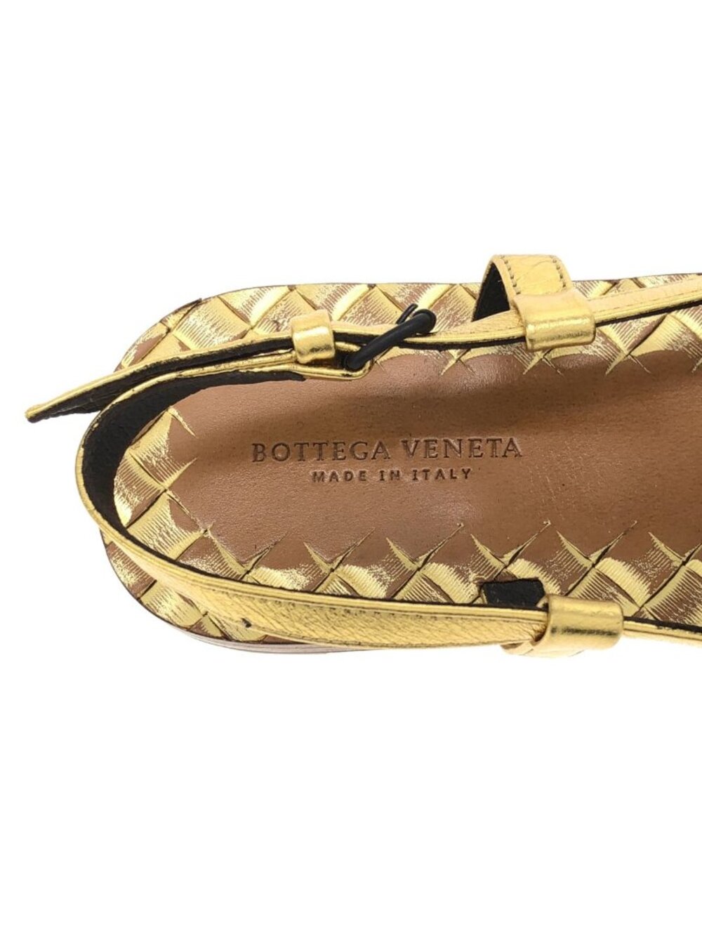 Bottega Veneta Intrecha Tostrap Sandals Gold - Picture 5 of 7